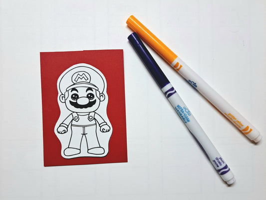 Aimant à colorier - Mario
