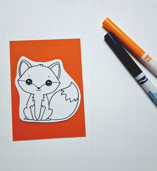 Aimant à colorier - Renard