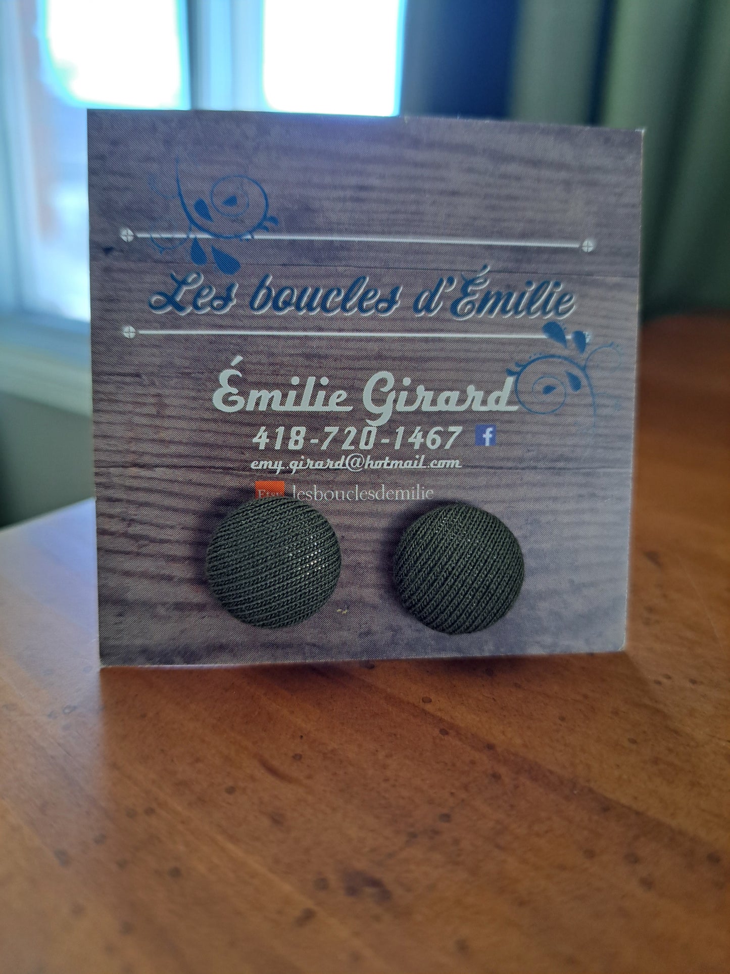 Boucles d'oreilles - Vert forêt