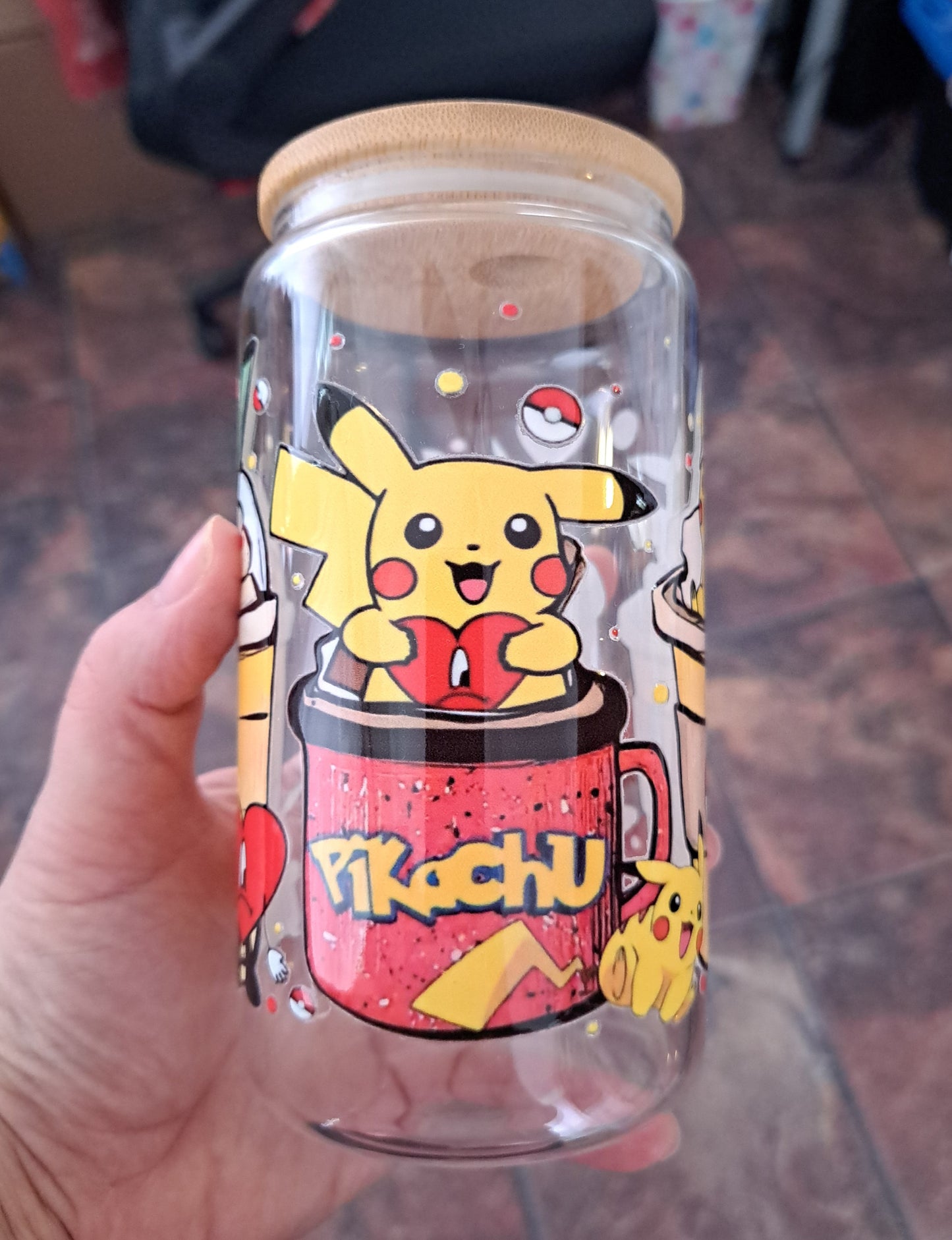 Verre avec paille - Pikachu