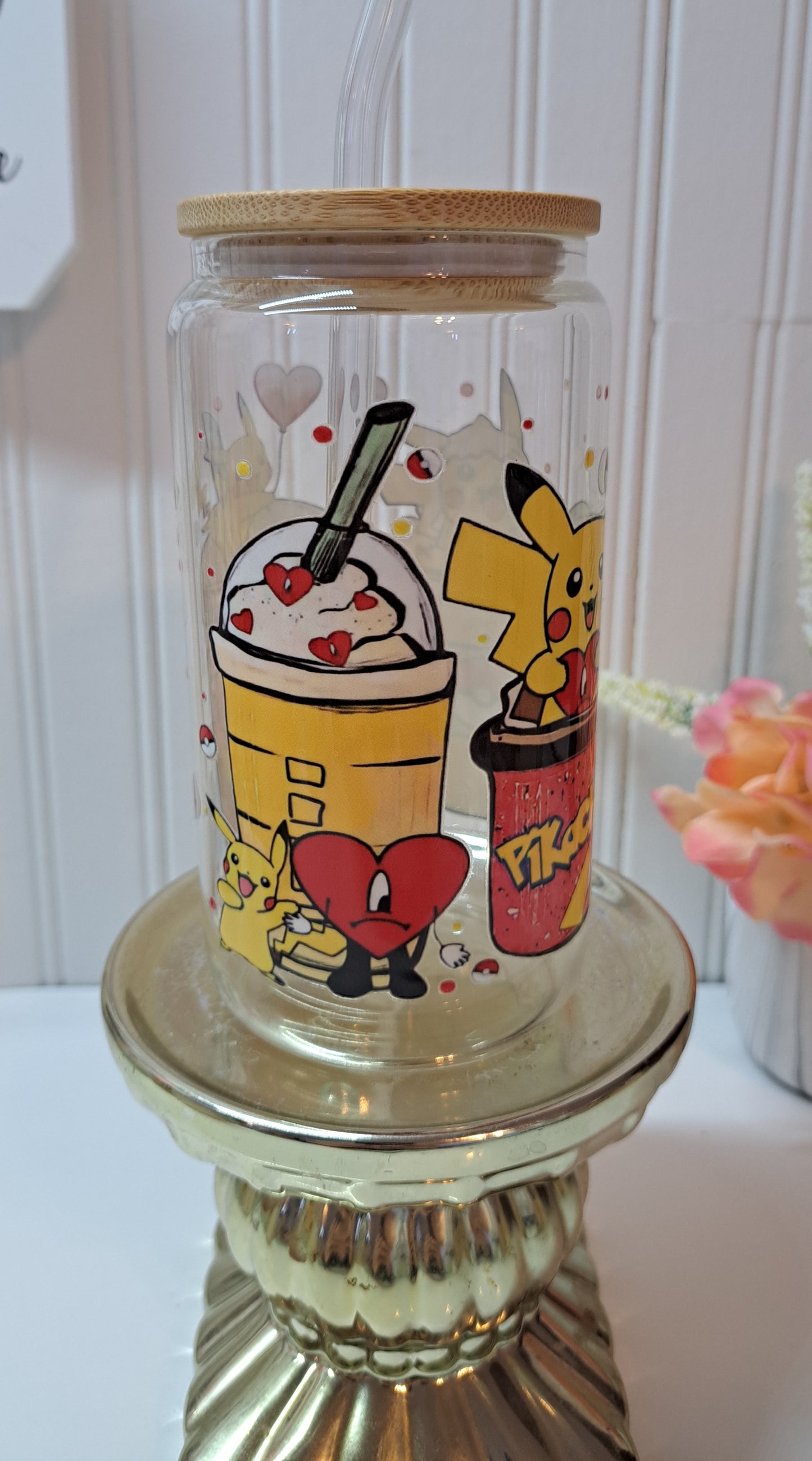 Verre avec paille - Pikachu