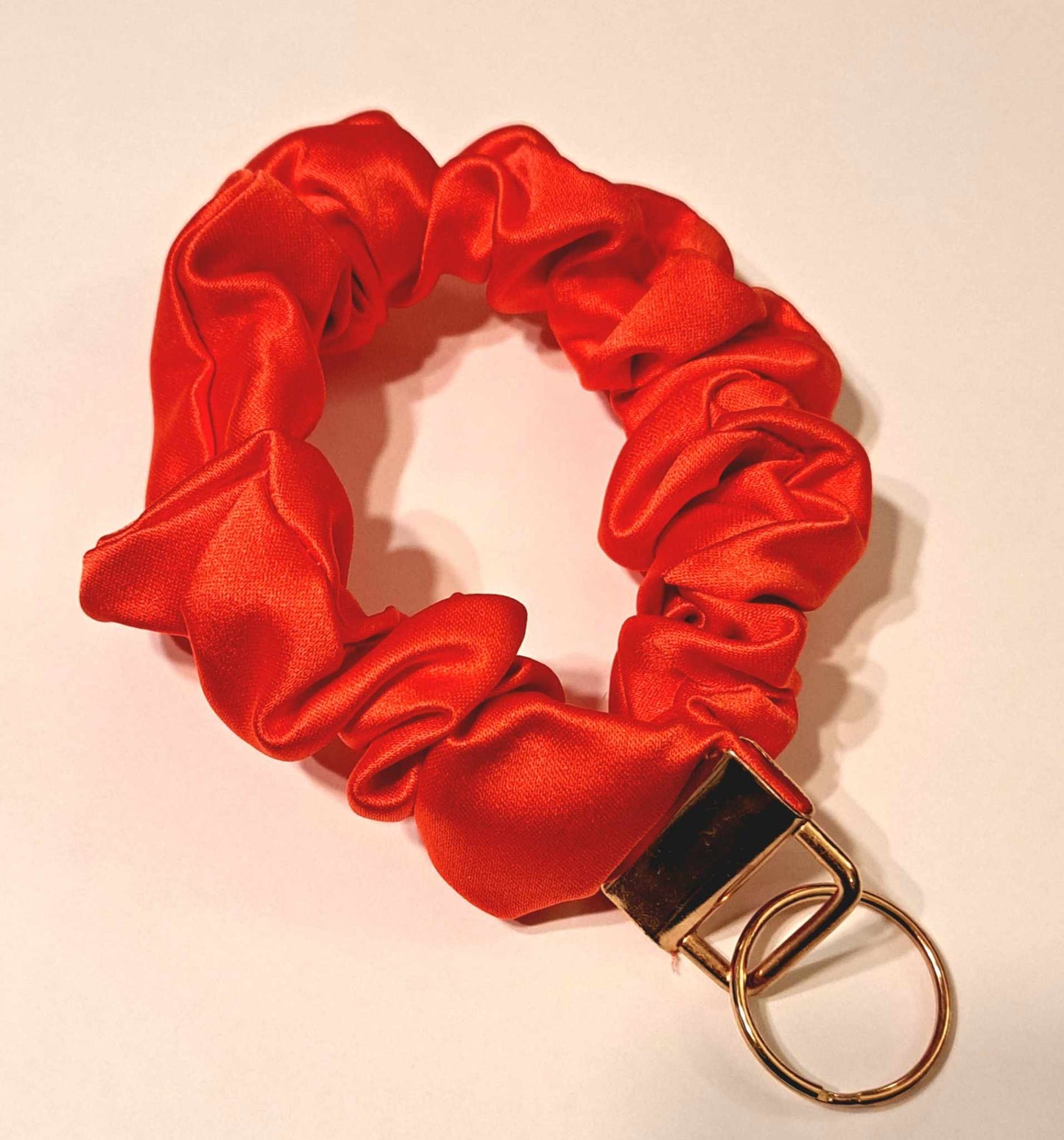 Porte-Clé en chouchou -  Corail Satiné