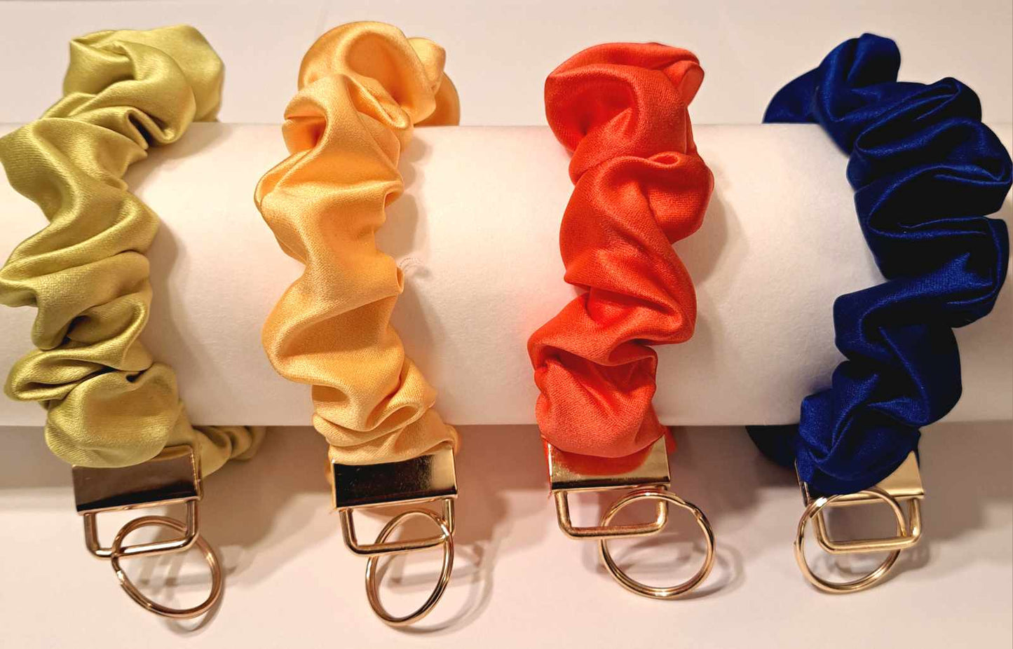 Porte-Clé en chouchou -  Corail Satiné