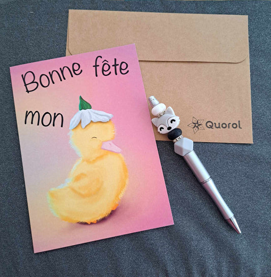 Carte de voeux -  Bonne fête mon canard