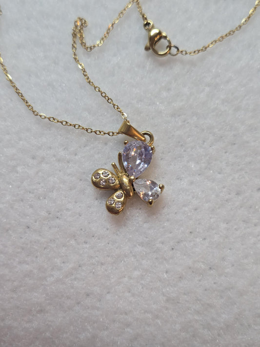 Collier  et pendentif-  Papillon