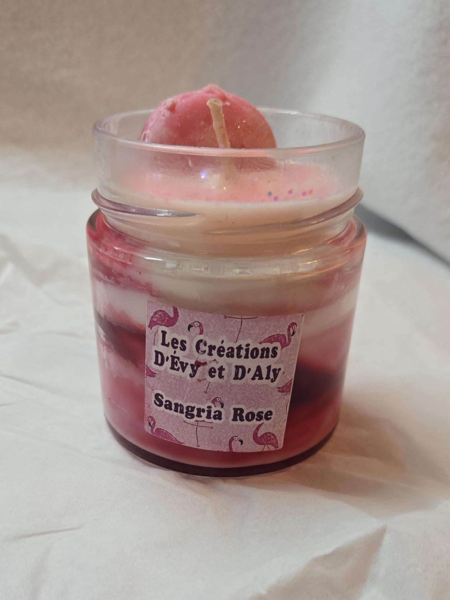 Bougie avec Bijou surprise - Sangria Rose