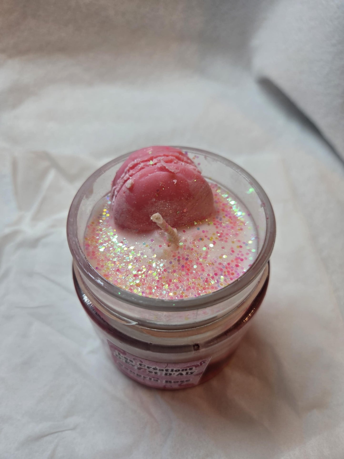 Bougie avec Bijou surprise - Sangria Rose