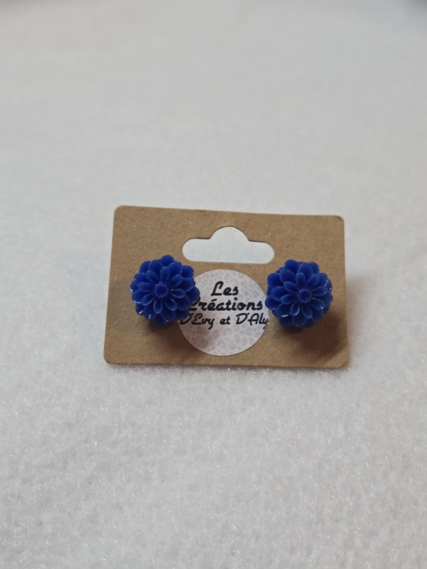 Boucles d'oreille d'Evy - Fleur Bleu