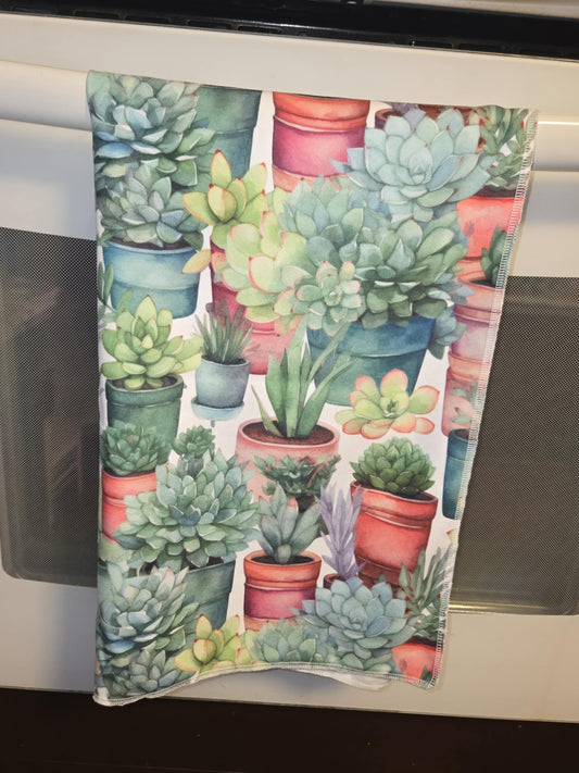 Linges à vaisselle - Cactus en pot