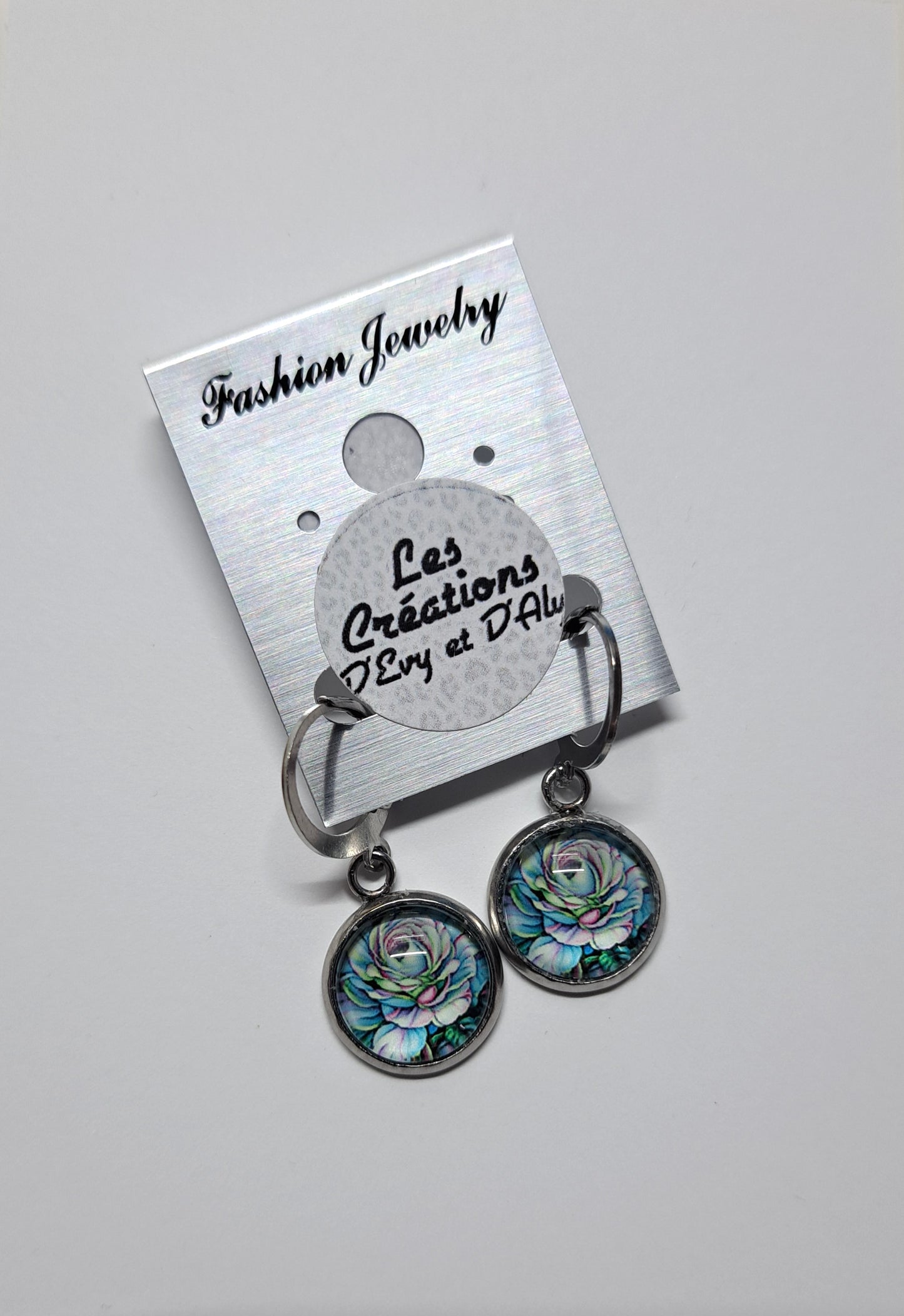 Boucles  d'oreilles d'Evy- Pendante succulent