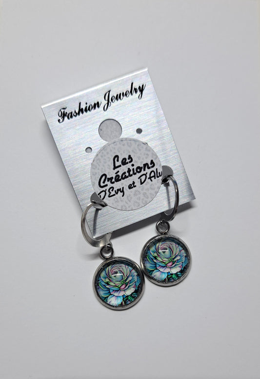 Boucles  d'oreilles d'Evy- Pendante succulent