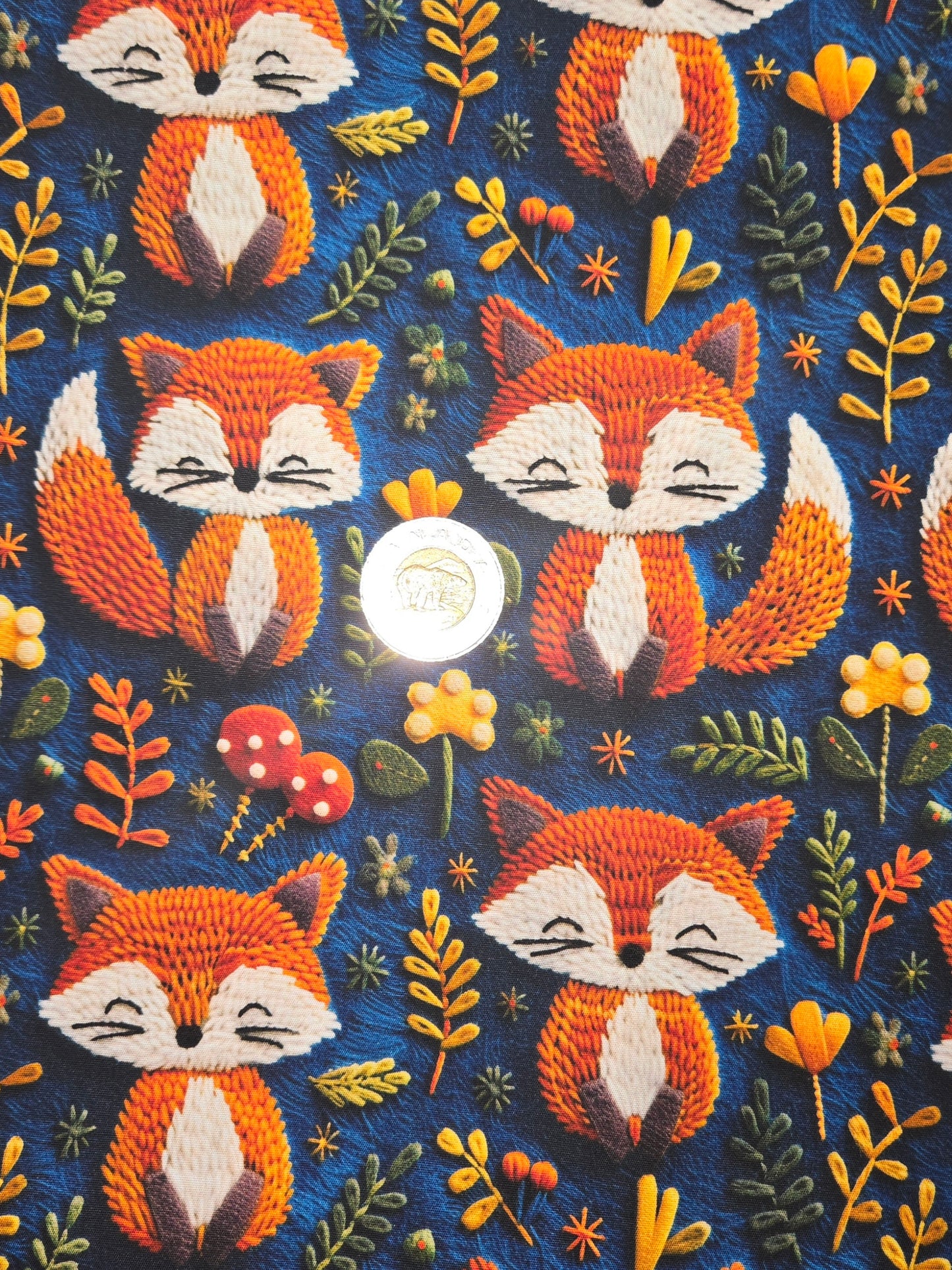 Coton - Renard en tricot