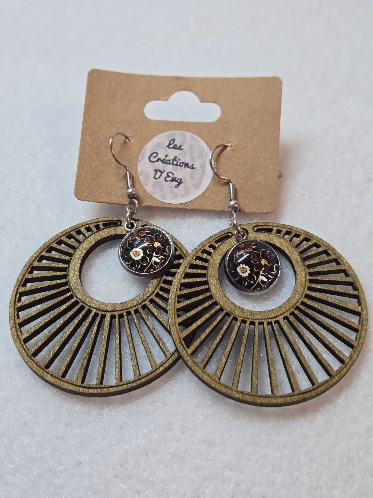 Boucles d'oreilles d'Evy- Pendante cercle