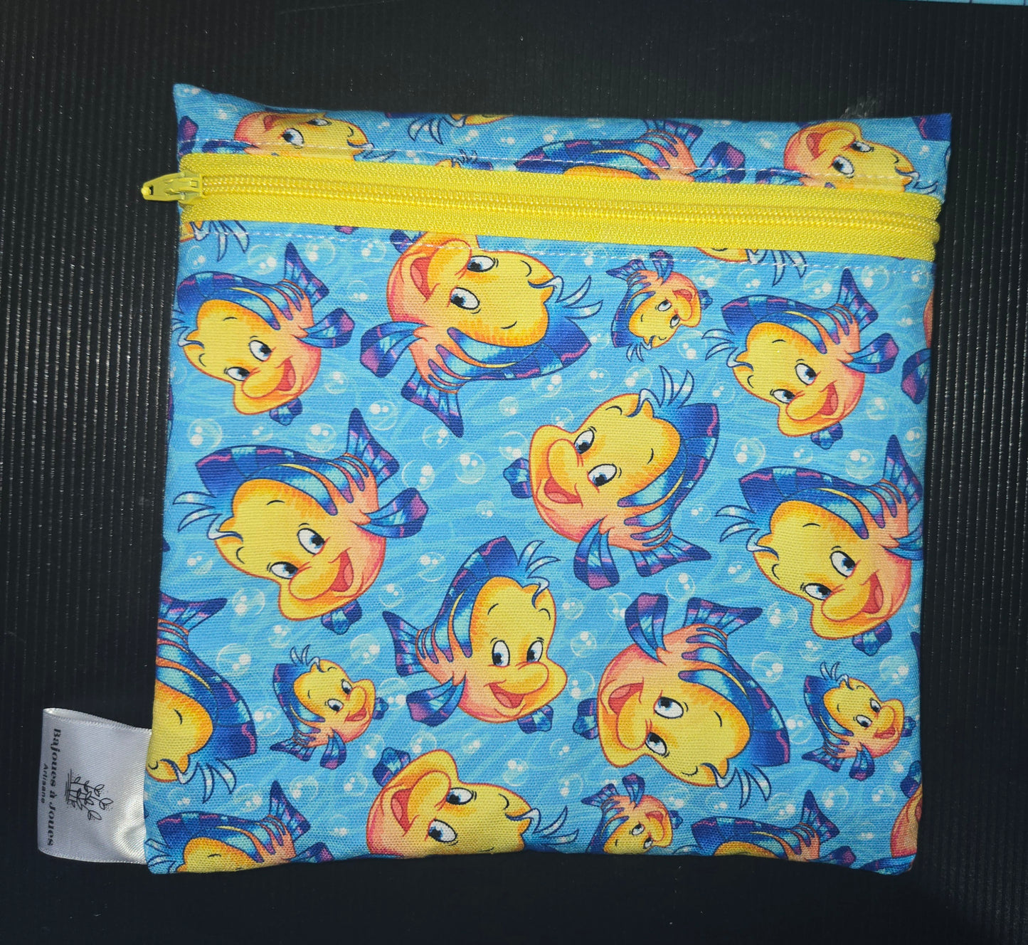 Sacs à collation - poisson jaune et bleu