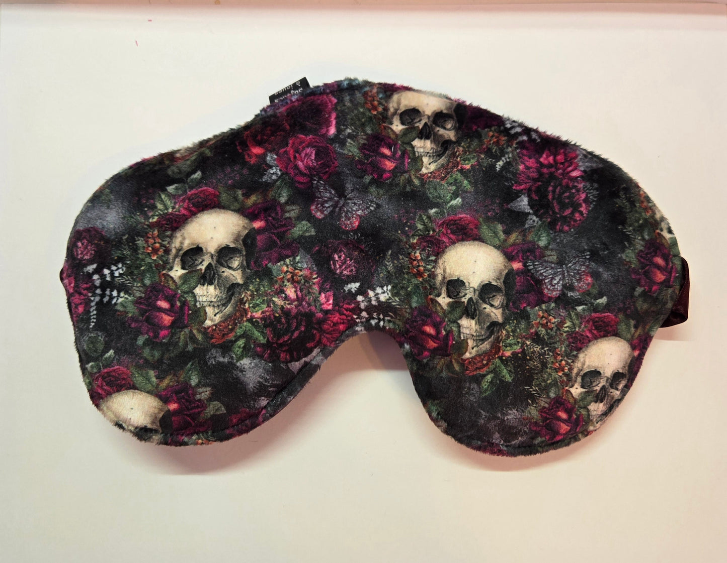 Masque de sommeil - Crâne et fleur