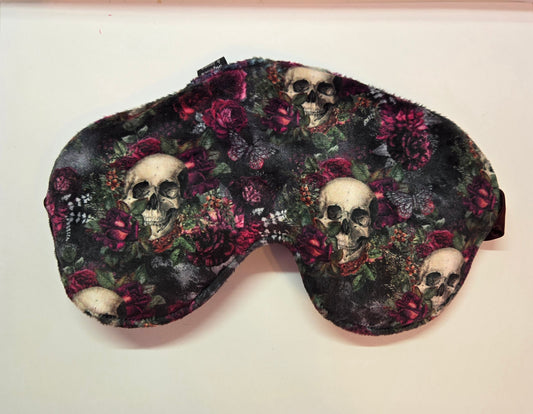 Masque de sommeil - Crâne  et fleur