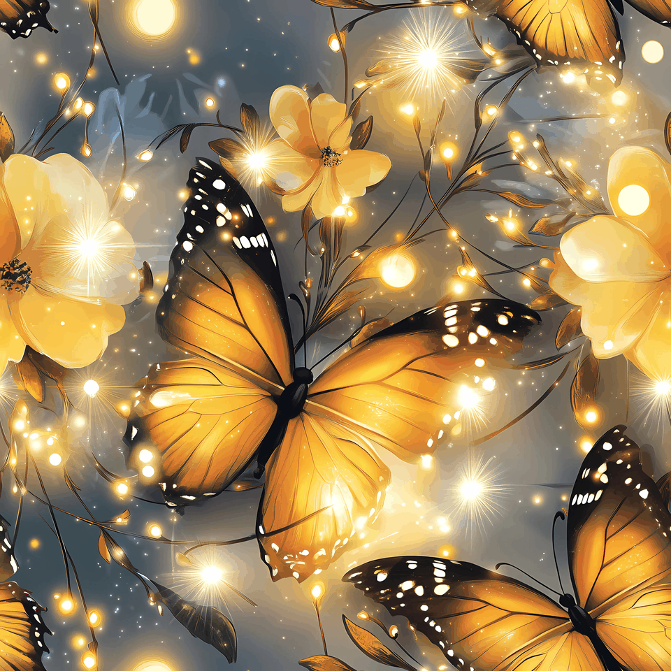 Linges à vaisselle - Papillons jaune