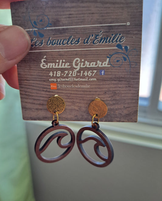 Boucles d'oreilles - la Vague