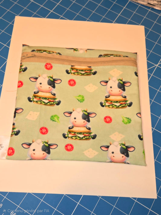 Sacs à collation - Vaches et sandwich