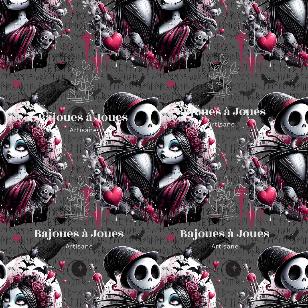 Serviette à main - Jack et Sally EXCLUSIF