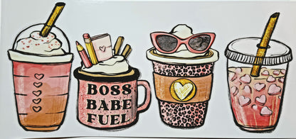 Gobelet en verre avec paille - Boss, Babe Fuel