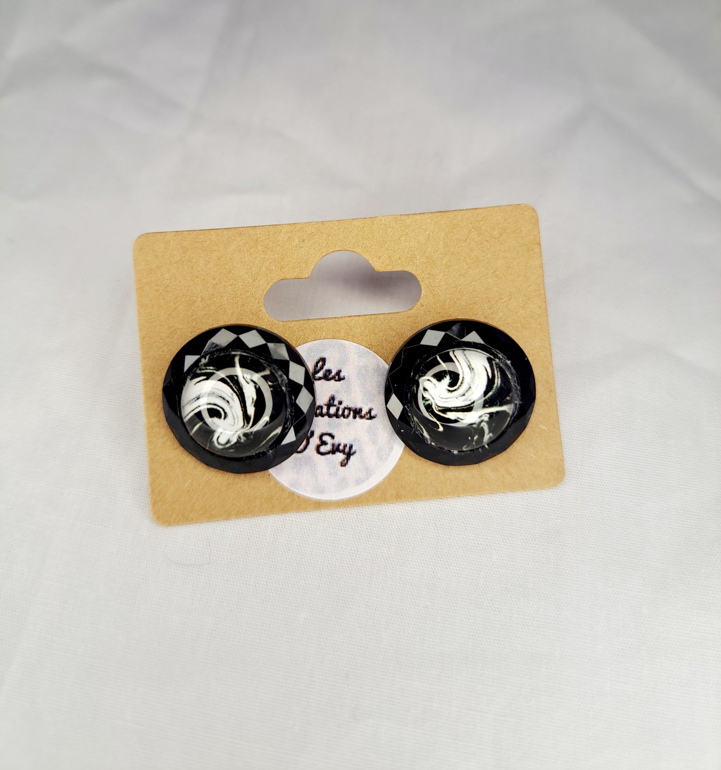 Boucles D'oreille d'Evy -  Mabré noir