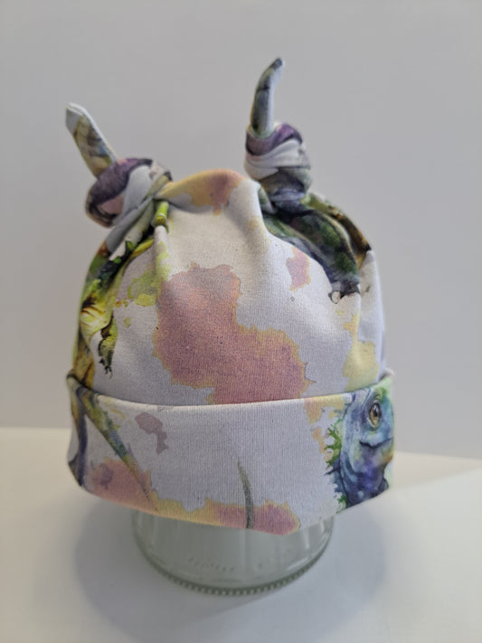 Bonnet bébé  0-3 mois - Dino aquarelle