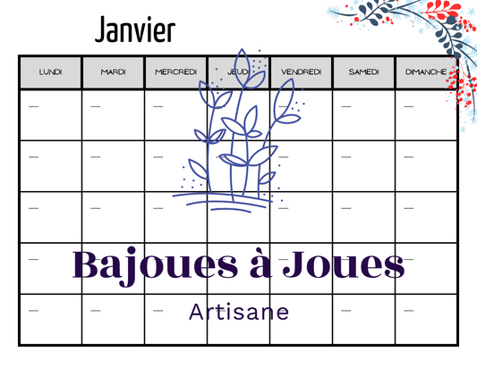 Calendrier Minimaliste (Fichers imprimable)