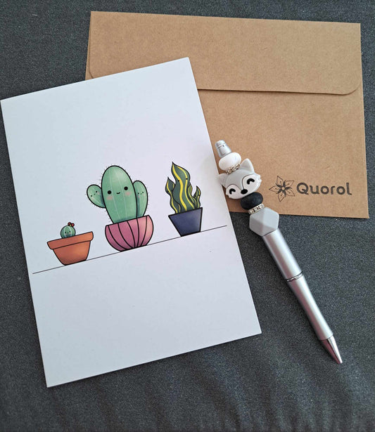 Carte de voeux - Trio de succulents