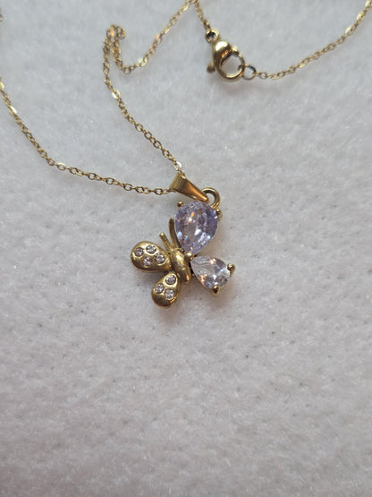 Collier  et pendentif-  Papillon