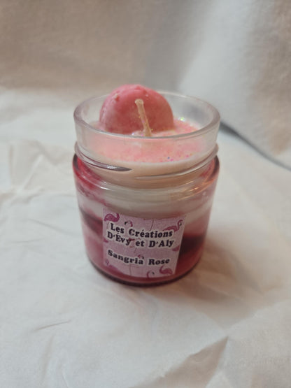 Bougie avec Bijou surprise - Sangria Rose