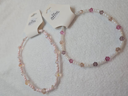 Chaine de cheville en crystaux