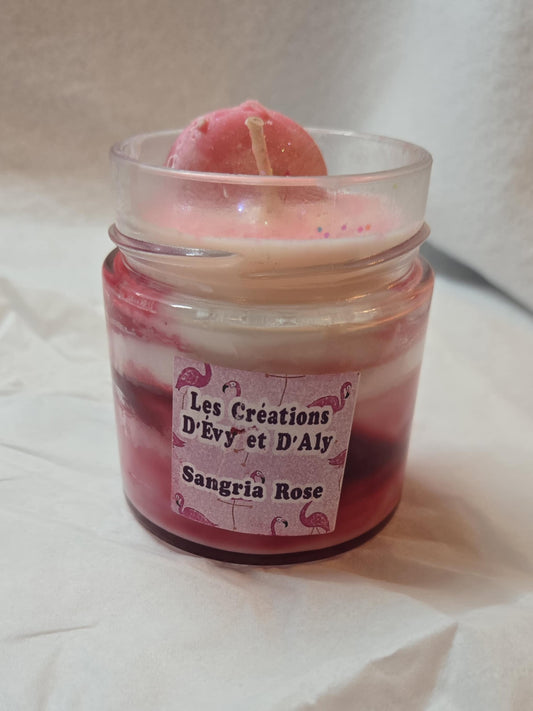 Bougie avec Bijou surprise - Sangria Rose