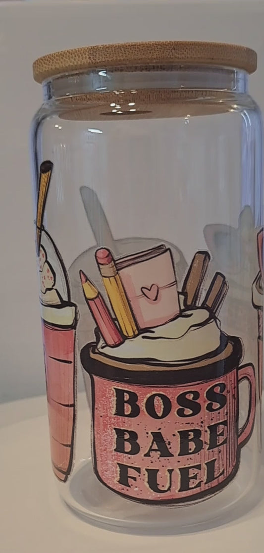 Verre avec paille - Boss, Babe Fuel