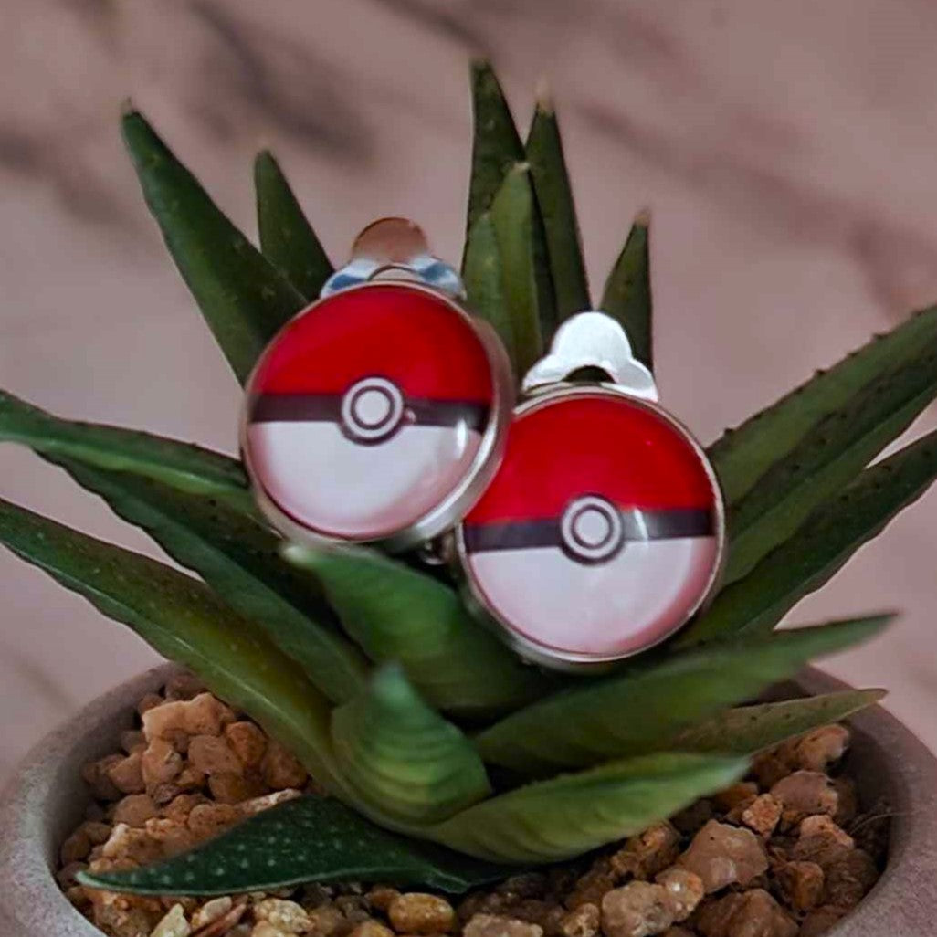 Boucles d'oreille à clip - Pokemon Ball