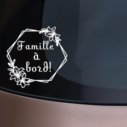 Autocollant Famille à bord (vinyle) Modele 5