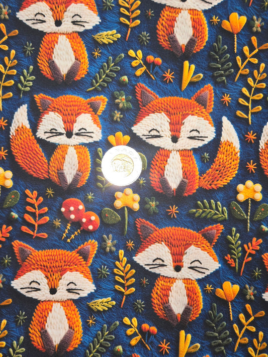 Coton - Renard en tricot