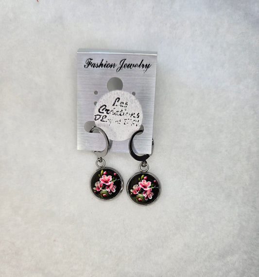 Boucles  d'oreilles d'Evy- Pendante fleur