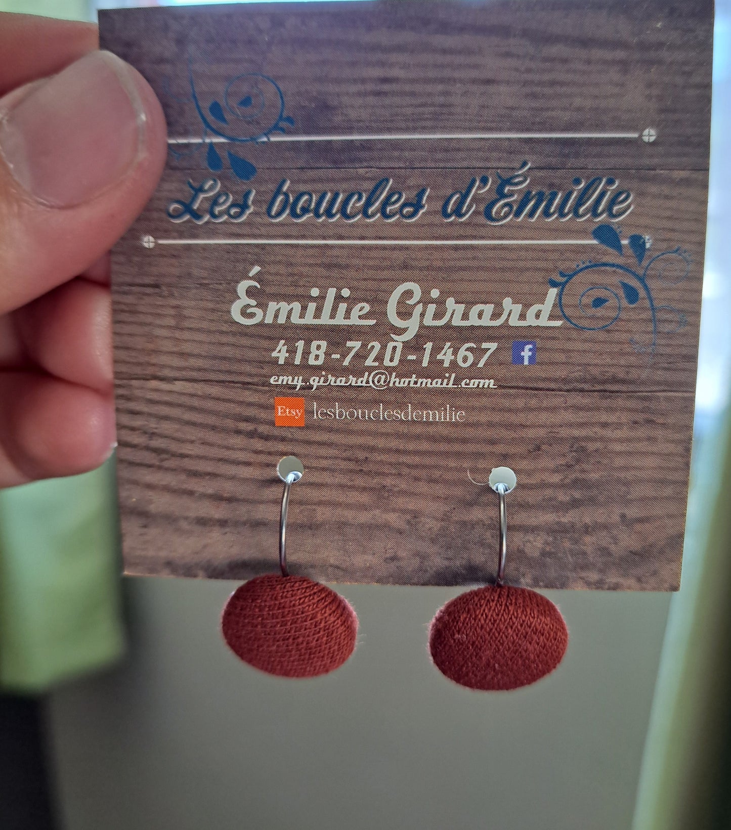 Boucles d'oreilles - Orange brûlé