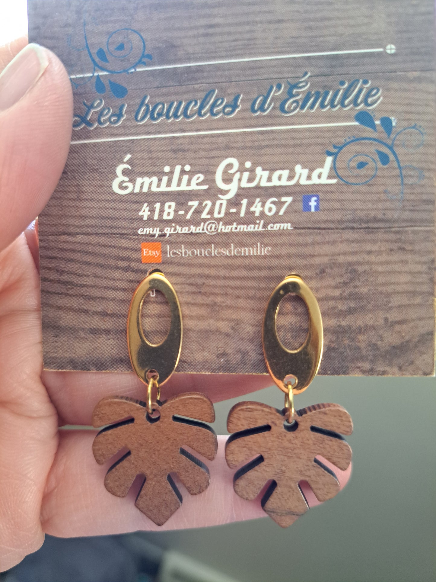 Boucles d'oreilles - Feuille