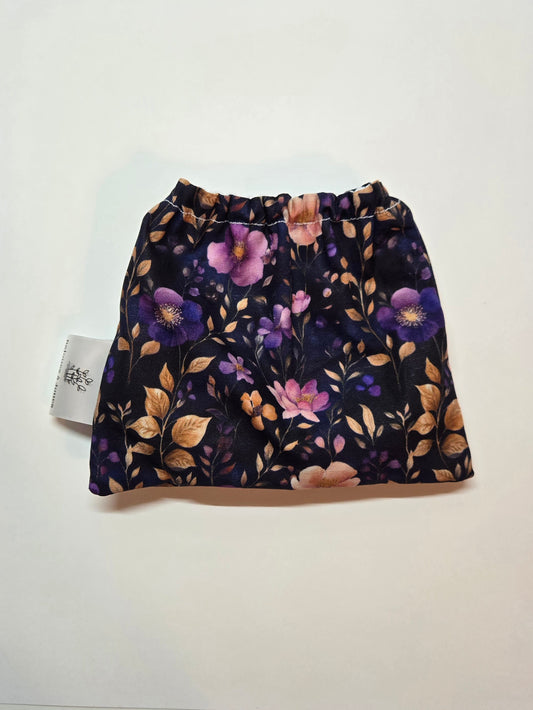 Couvre-fromage - Fleur mauve et beige