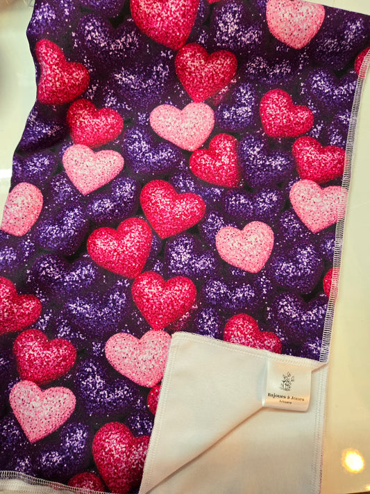 Linges à vaisselle - Coeur brillant