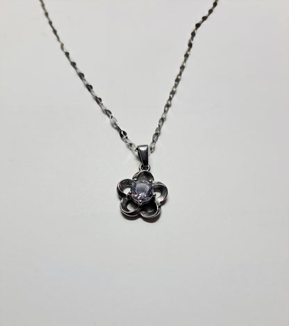 Collier  et pendentif- Fleur