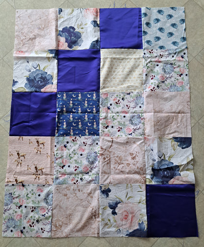 Panneau de couverture pour bébé -hiboux, fleurs