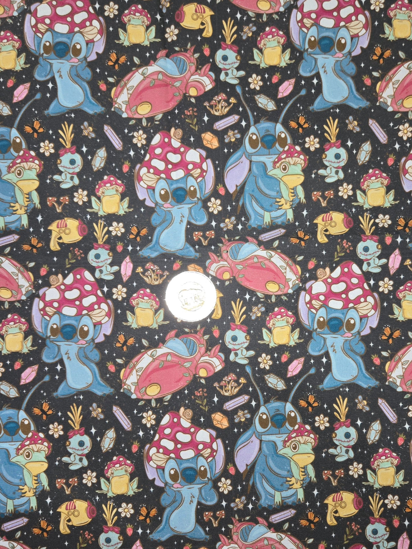 Coton - Champignon alien bleu