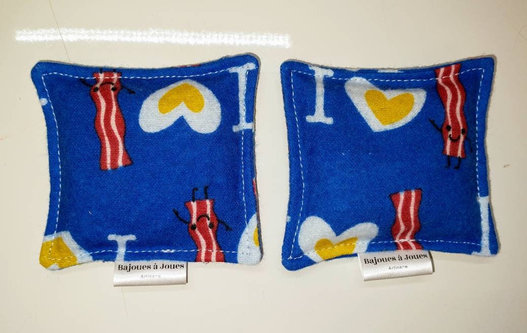 Reusable hand warmers, rice hand warmers, set of two (2)